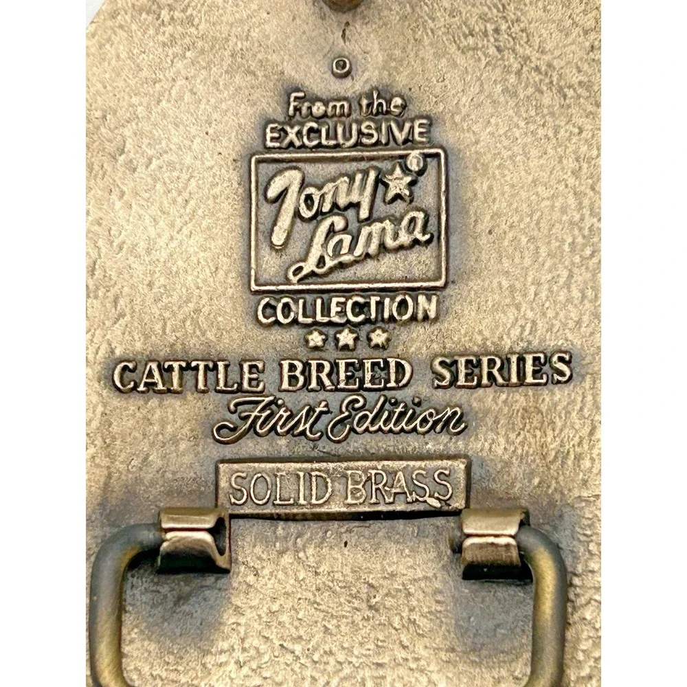TONY LAMA Shorthorn Bull Cow Sire Belt Buckle Cattle Breed Series FIRST Edition